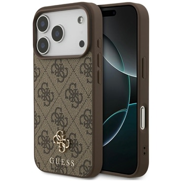 Eredeti kemény TPU tok Guess "4G Classic Magsafe" iPhone 17 Pro készülékekhez - barna Eredeti kemény TPU tok Guess "4G Classic Magsafe" iPhone 17 Pro készülékekhez - barna