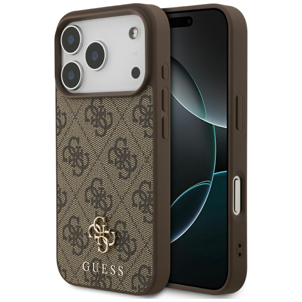 Eredeti kemény TPU tok Guess "4G Classic Magsafe" iPhone 17 Pro készülékekhez - barna
