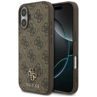 Eredeti kemény TPU tok Guess "4G Classic Magsafe" iPhone 17 készülékekhez - barna Eredeti kemény TPU tok Guess "4G Classic Magsafe" iPhone 17 készülékekhez - barna
