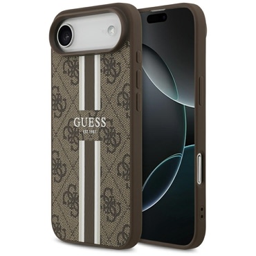 Eredeti kemény TPU tok Guess "4G Stripes MagSafe" iPhone Air készülékekhez - barna Eredeti kemény TPU tok Guess "4G Stripes MagSafe" iPhone Air készülékekhez - barna