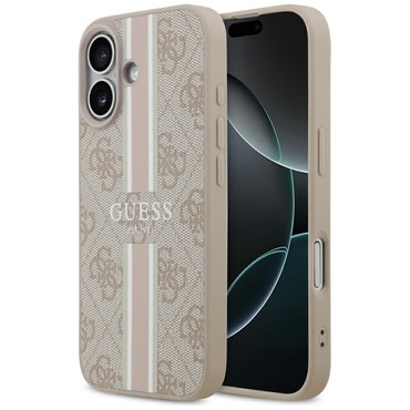 Eredeti kemény TPU tok Guess "4G Stripes MagSafe" iPhone 17 készülékekhez - pink Eredeti kemény TPU tok Guess "4G Stripes MagSafe" iPhone 17 készülékekhez - pink