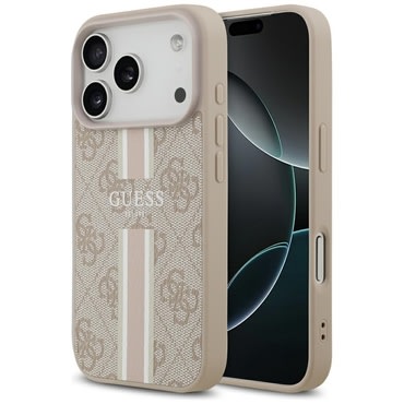 Eredeti kemény TPU tok Guess "4G Stripes MagSafe" iPhone 17 Pro Max készülékekhez - pink Eredeti kemény TPU tok Guess "4G Stripes MagSafe" iPhone 17 Pro Max készülékekhez - pink