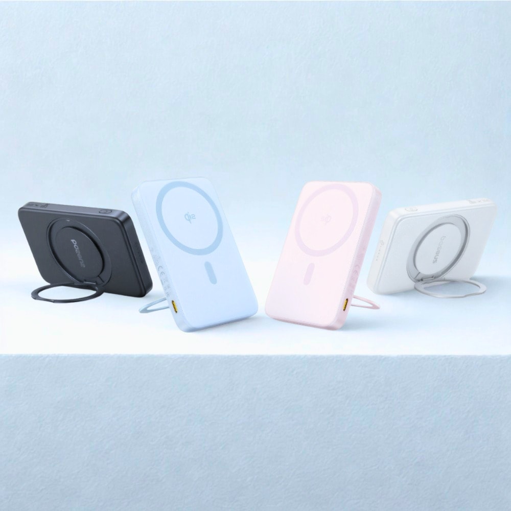 Baseus Qi2 "PicoGo" 20W MagSafe power bank forgatható állvánnyal - 5000 mAh