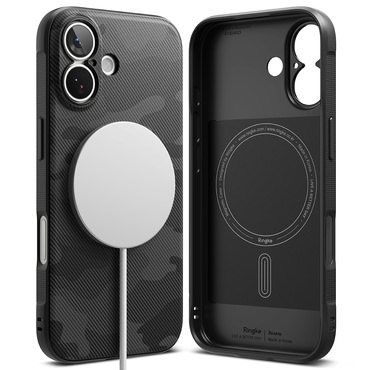 Tok Ringke "Onyx Magnetic" iPhone 17 készülékekhez - camo black Tok Ringke "Onyx Magnetic" iPhone 17 készülékekhez - camo black