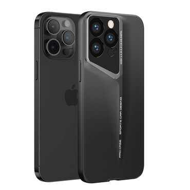 Prémium vékony tok "Blade" hátsó kamera védelemmel iPhone 17 Pro készülékekhez - midnight black Prémium vékony tok "Blade" hátsó kamera védelemmel iPhone 17 Pro készülékekhez - midnight black
