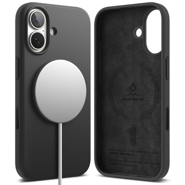 Tok Ringke "Silicone Magnetic" iPhone 17 készülékekhez - black Tok Ringke "Silicone Magnetic" iPhone 17 készülékekhez - black