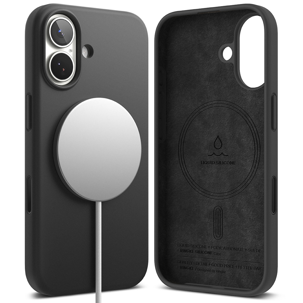 Tok Ringke "Silicone Magnetic" iPhone 17 készülékekhez - black