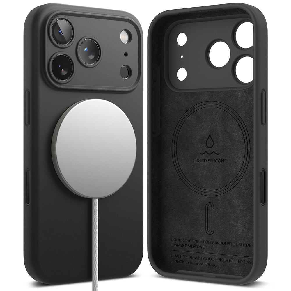 Tok Ringke "Silicone Magnetic" iPhone 17 Pro Max készülékekhez - black