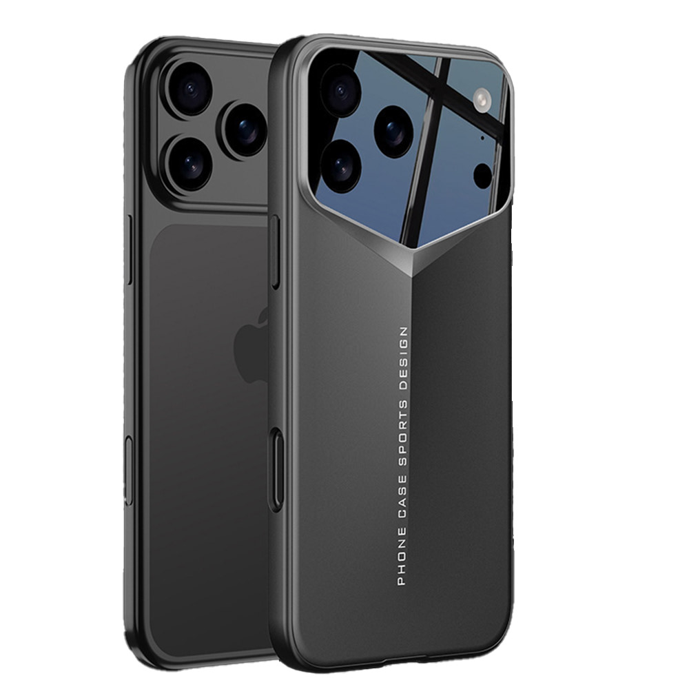 Prémium vékony tok "Blade" hátsó kamera védelemmel iPhone 17 Pro Max készülékekhez - midnight black