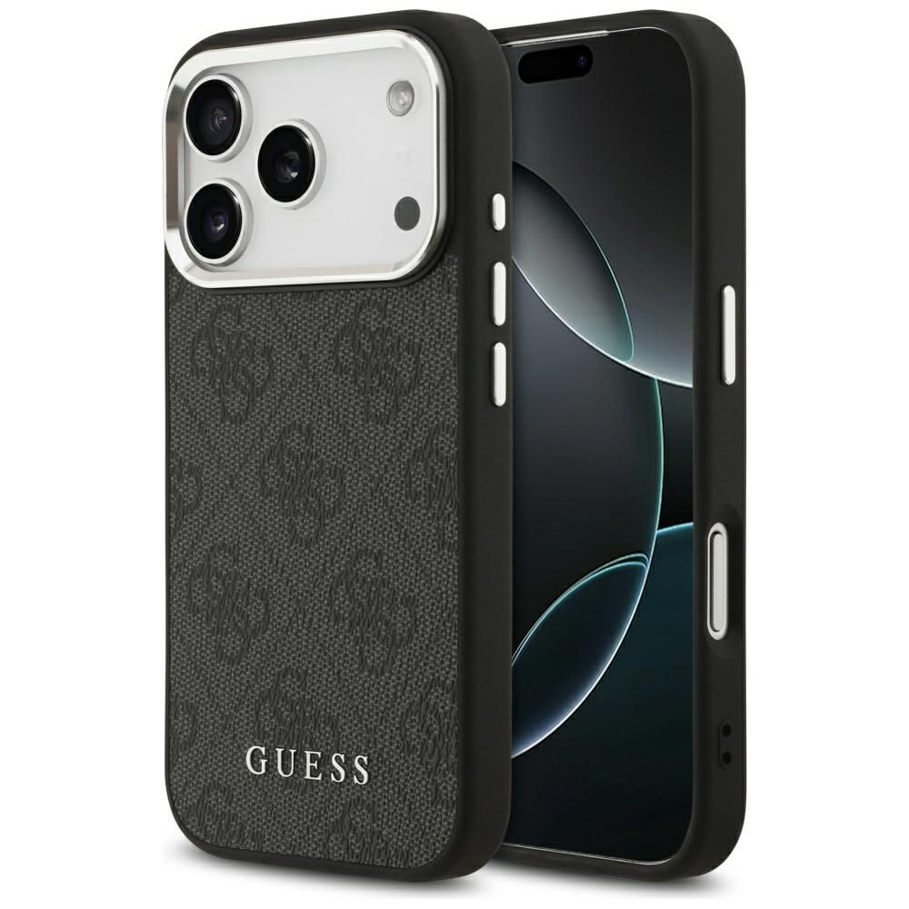 Eredeti kemény TPU tok Guess "4G Metal Logo Magsafe" iPhone 17 Pro készülékekhez - black