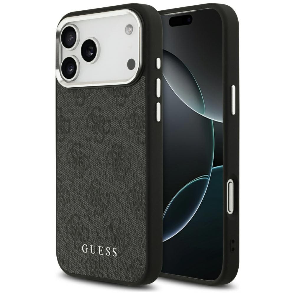 Eredeti kemény TPU tok Guess "4G Metal Logo Magsafe" iPhone 17 Pro Max készülékekhez - black