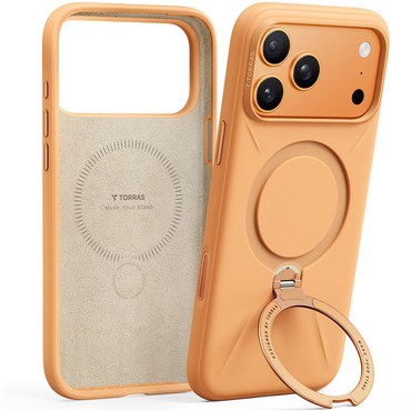 Prémium tok Torras "QPRO Silicone" iPhone 17 Pro – narancssárga Prémium tok Torras "QPRO Silicone" iPhone 17 Pro – narancssárga