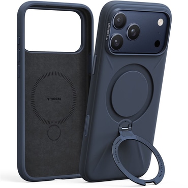 Prémium tok Torras "QPRO Silicone" iPhone 17 Pro Max – kék Prémium tok Torras "QPRO Silicone" iPhone 17 Pro Max – kék