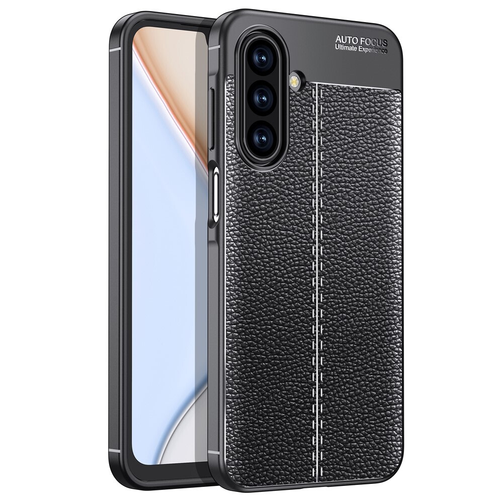 Elegáns gél tok Elite Guard bőr textúrával és extra védelemmel az oldalakon Samsung Galaxy A17 4G / A17 5G készülékekre - obsidian black