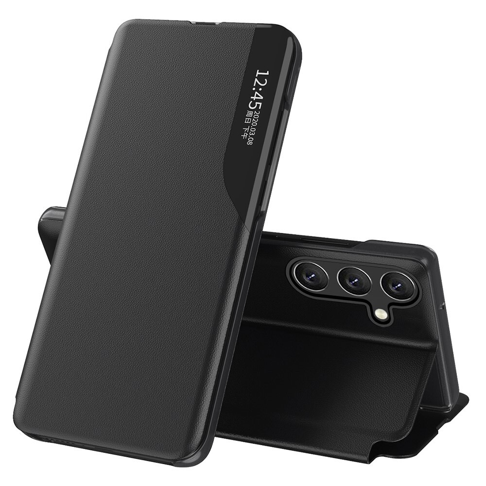 Nyitható tok "Edge View" Samsung Galaxy A17 4G / A17 5G készülékekhez - fekete