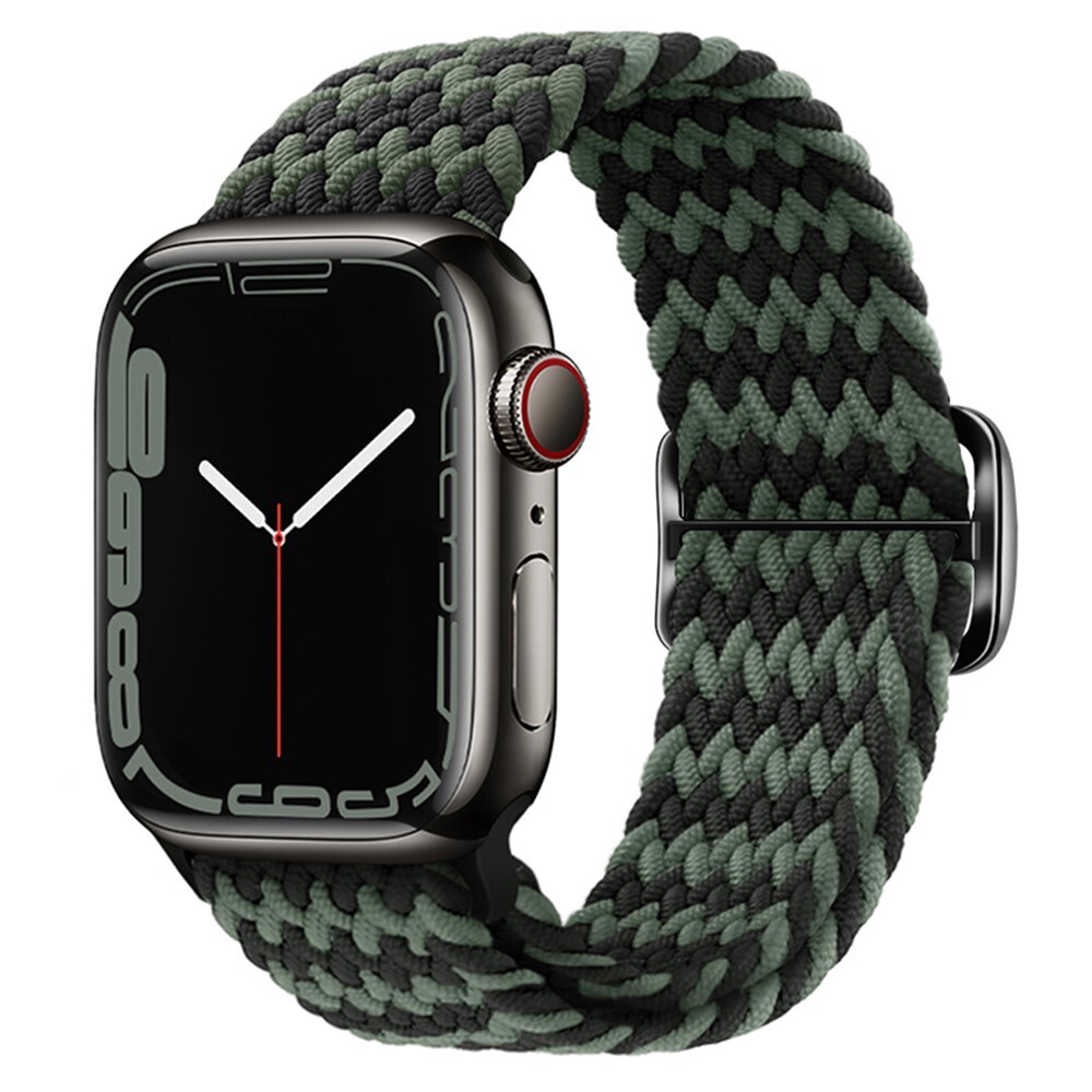 Fonott óraszíj Apple Watch (42 / 44 / 45 / 46 / 49 mm) órákhoz - black green