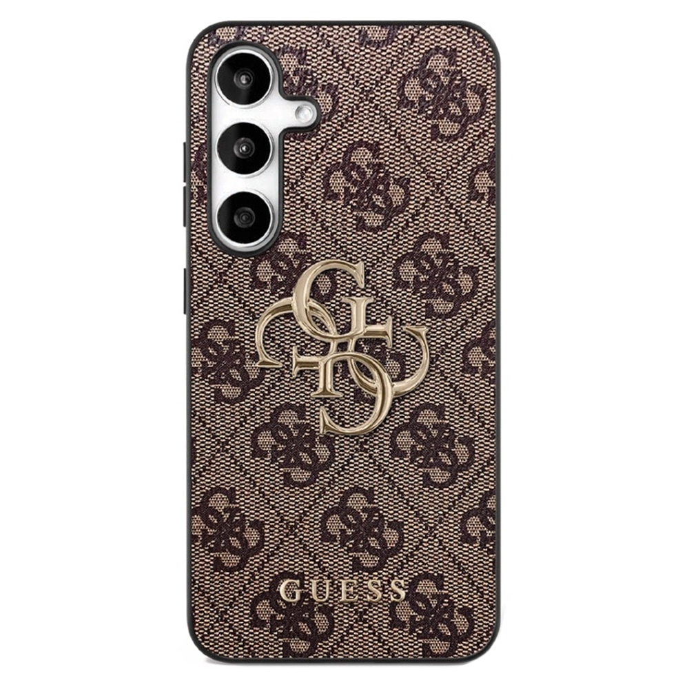 Eredeti kemény TPU tok Guess "4G Big Metal Logo" Samsung Galaxy S25 FE készülékekhez - barna