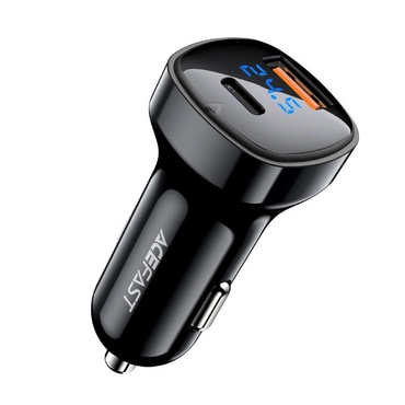 Kompakt 66W GaN autós töltő Acefast B4 USB-C és USB-A kimenettel – fekete Kompakt 66W GaN autós töltő Acefast B4 USB-C és USB-A kimenettel – fekete