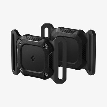Spigen "Tough Armor" prémium tok Apple AirTag 1/2 nyomkövetőhöz, kedvenc állat nyakörvére – fekete