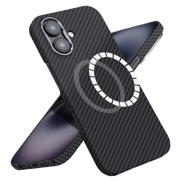 Prémium tok Techsuit Aramid Fiber MagSafe támogatással iPhone 16 - black