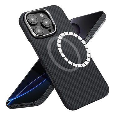 Prémium tok Techsuit Aramid Fiber MagSafe támogatással iPhone 16 Pro Max - black