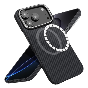 Prémium tok Techsuit Aramid Fiber MagSafe támogatással iPhone 17 Pro - black Prémium tok Techsuit Aramid Fiber MagSafe támogatással iPhone 17 Pro - black
