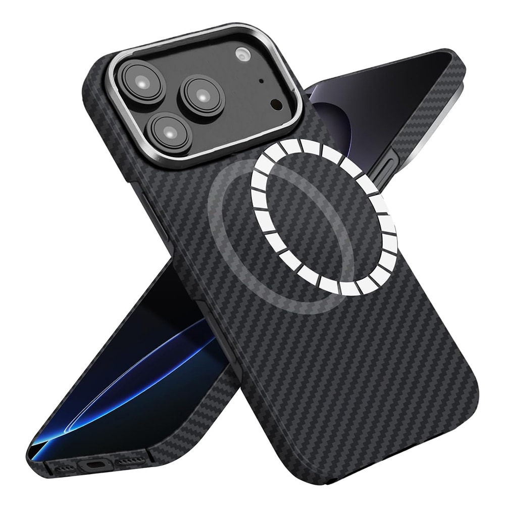 Prémium tok Techsuit Aramid Fiber MagSafe támogatással iPhone 17 Pro Max - black