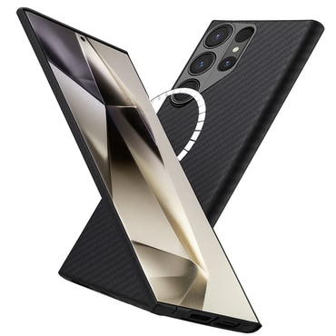 Prémium tok Techsuit Aramid Fiber MagSafe támogatással Samsung Galaxy S24 Ultra - black