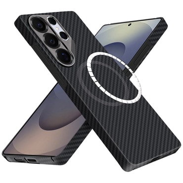 Prémium tok Techsuit Aramid Fiber MagSafe támogatással Samsung Galaxy S25 Ultra - black