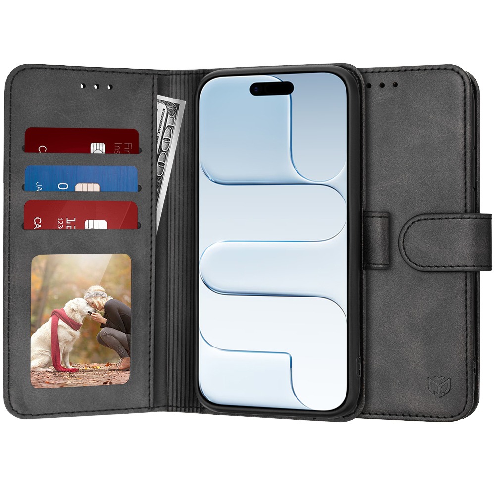 Nyitható tok Techsuit "Diary Book" iPhone Air készülékekhez - fekete