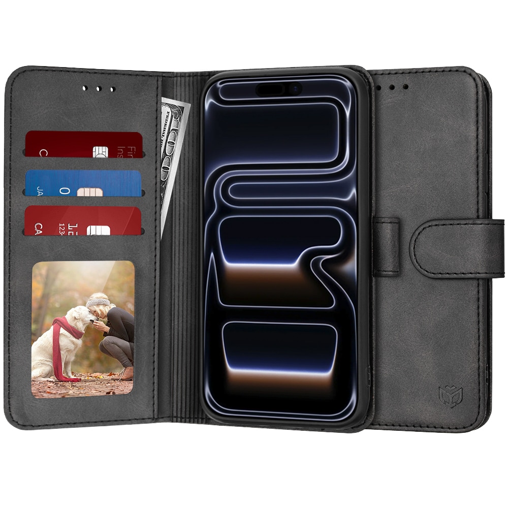 Nyitható tok Techsuit "Diary Book" iPhone 17 Pro készülékekhez - fekete