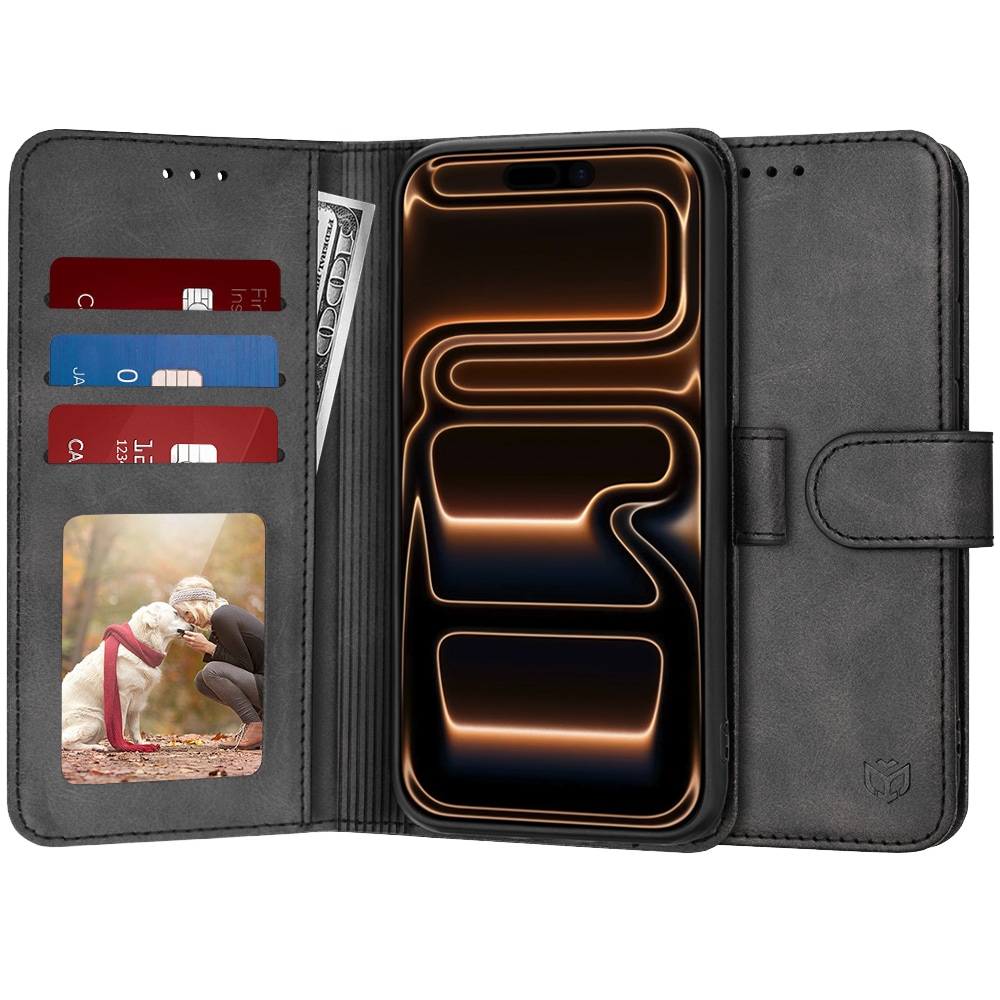 Nyitható tok Techsuit "Diary Book" iPhone 17 Pro Max készülékekhez - fekete