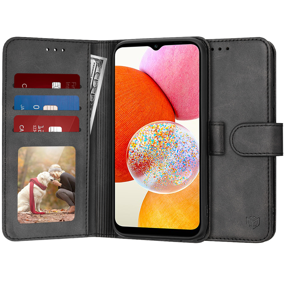Nyitható tok Techsuit "Diary Book" Samsung Galaxy A14 4G / A14 5G készülékekhez - fekete