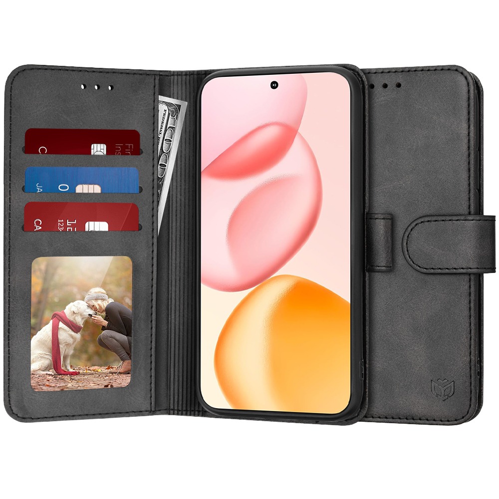 Nyitható tok Techsuit "Diary Book" Honor 400 készülékekhez - fekete