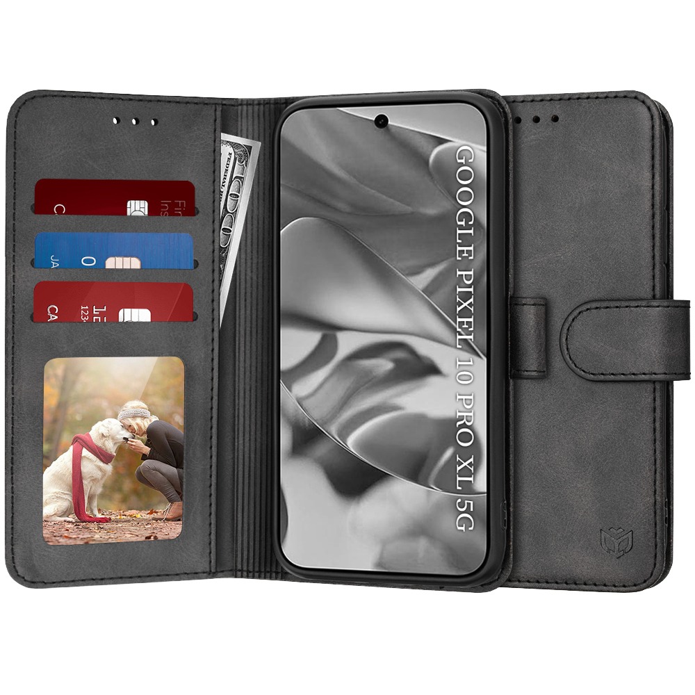 Nyitható tok Techsuit "Diary Book" Google Pixel 10 Pro XL készülékekhez - fekete