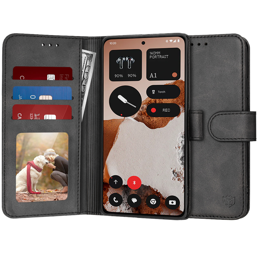 Nyitható tok Techsuit "Diary Book" Nothing CMF Phone 2 Pro készülékekhez - fekete