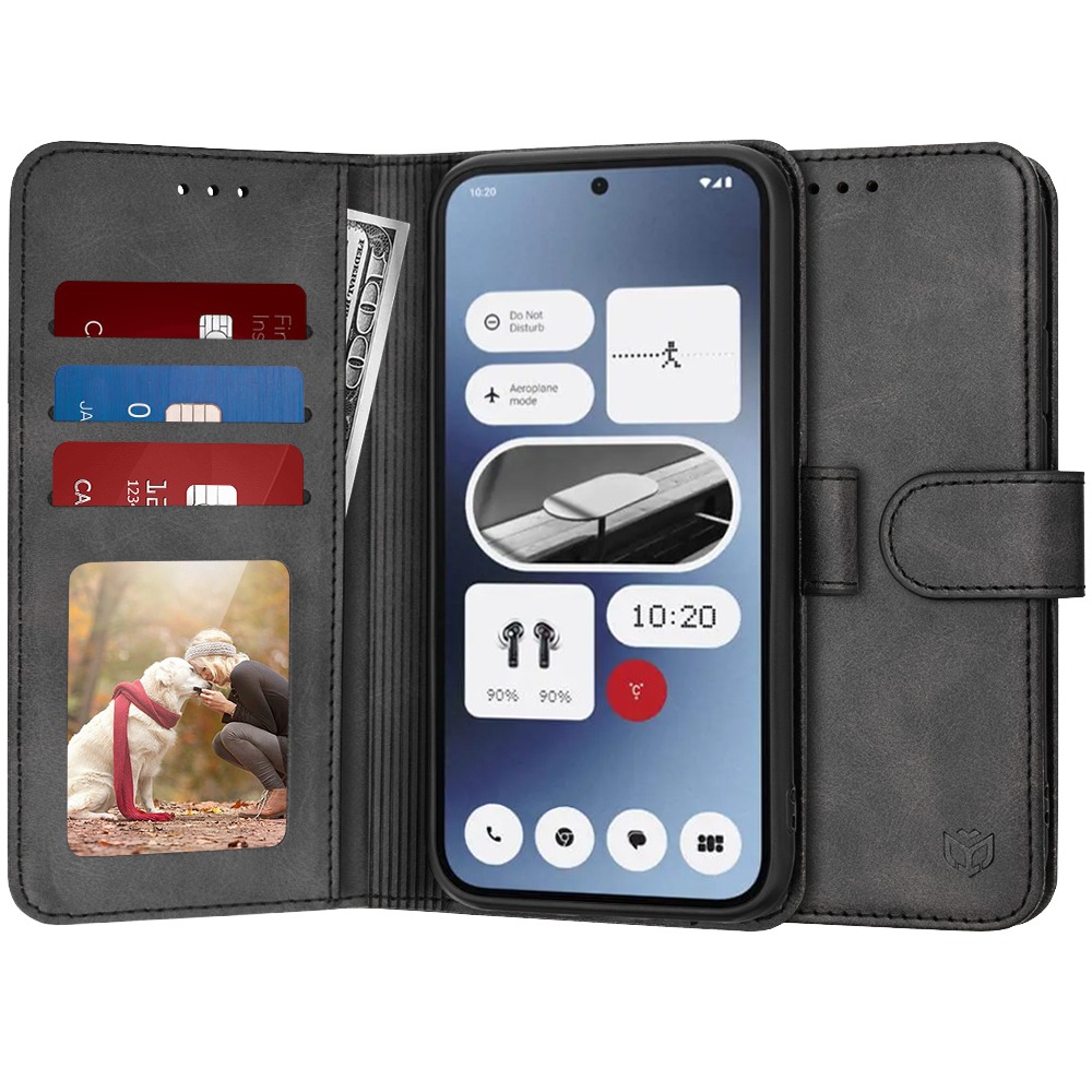 Nyitható tok Techsuit "Diary Book" Nothing Phone (2a) készülékekhez - fekete
