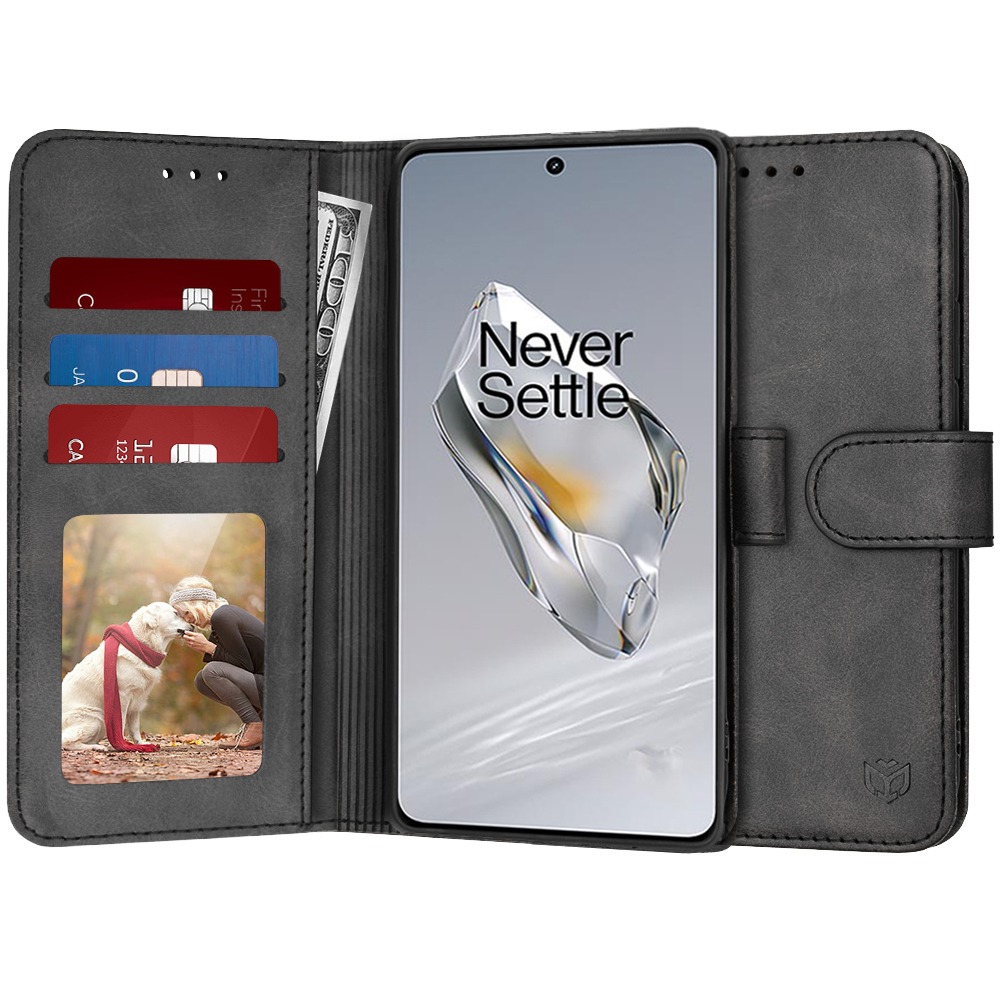 Nyitható tok Techsuit "Diary Book" OnePlus 12 készülékekhez - fekete