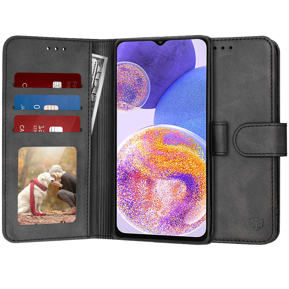 Nyitható tok Techsuit "Diary Book" Samsung Galaxy A23 készülékekhez - fekete