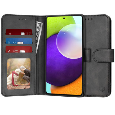 Nyitható tok Techsuit "Diary Book" Samsung Galaxy A52 / Galaxy A52 5G / Galaxy A52s 5G készülékekhez - fekete