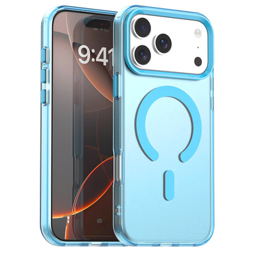 Hibrid tok Techsuit "CandyCase MagSafe" iPhone 17 Pro készülékekhez - blue Hibrid tok Techsuit "CandyCase MagSafe" iPhone 17 Pro készülékekhez - blue
