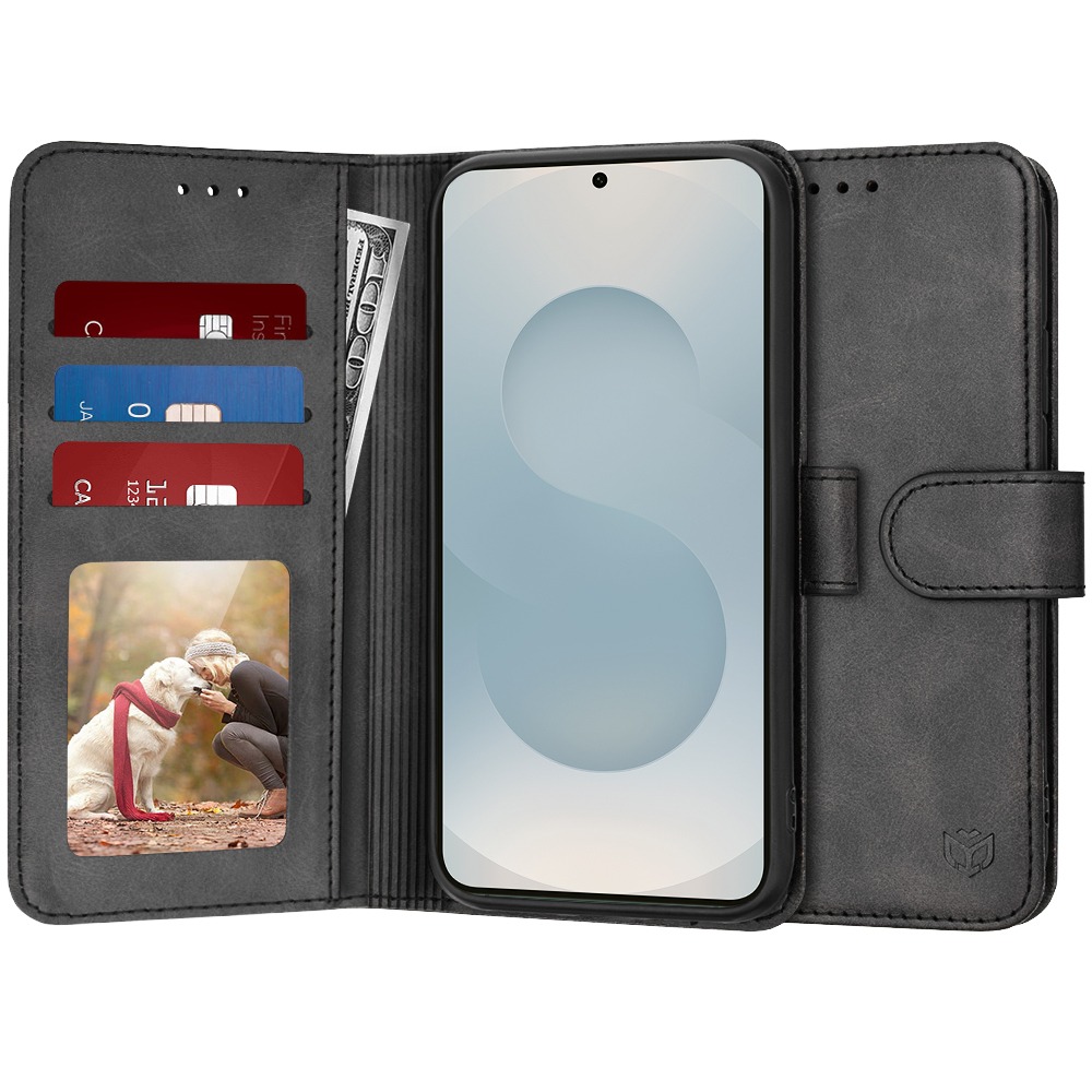 Nyitható tok Techsuit "Diary Book" Samsung Galaxy S25 Edge készülékekhez - fekete