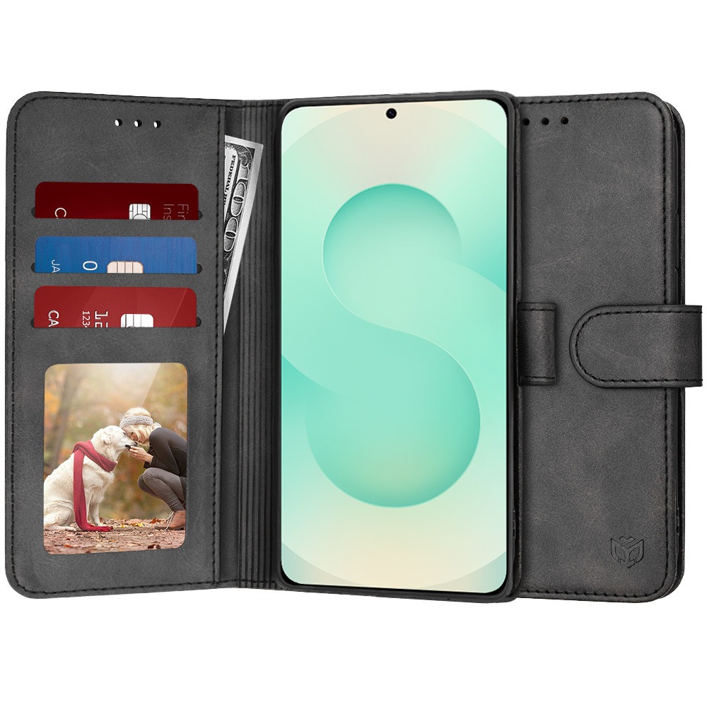 Nyitható tok Techsuit "Diary Book" Samsung Galaxy S25 Plus készülékekhez - fekete