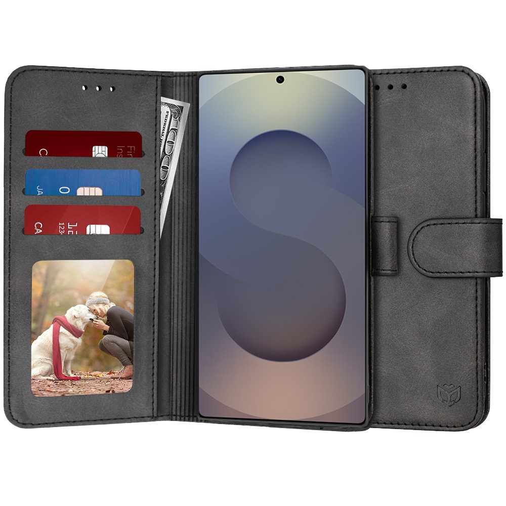 Nyitható tok Techsuit "Diary Book" Samsung Galaxy S25 Ultra készülékekhez - fekete