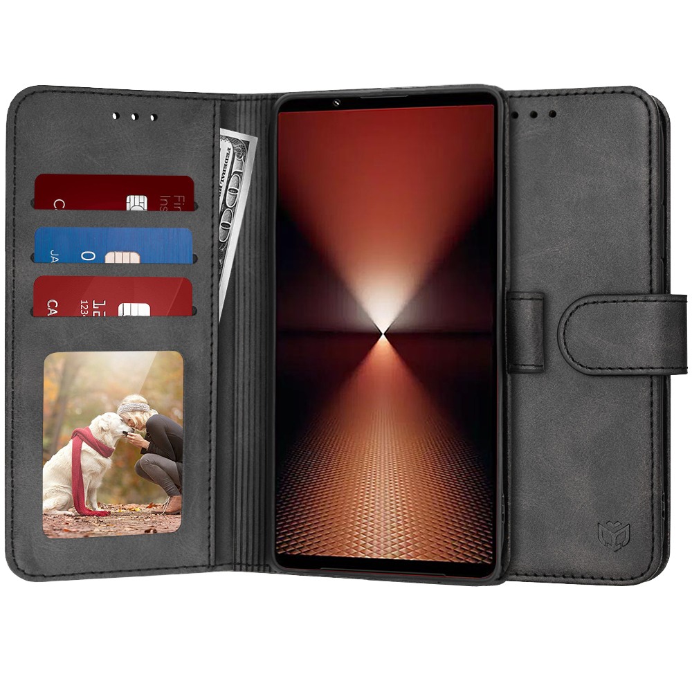 Nyitható tok Techsuit "Diary Book" Sony Xperia 1 VI készülékekhez - fekete