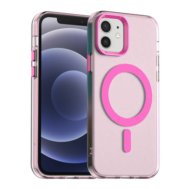 Hibrid tok Techsuit "CandyCase MagSafe" iPhone 12 / iPhone 12 Pro készülékekhez - pink