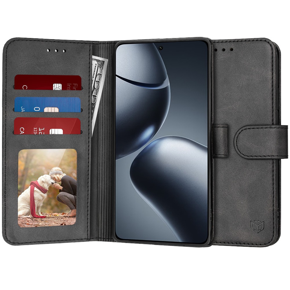 Nyitható tok Techsuit "Diary Book" Xiaomi 14T Pro készülékekhez - fekete