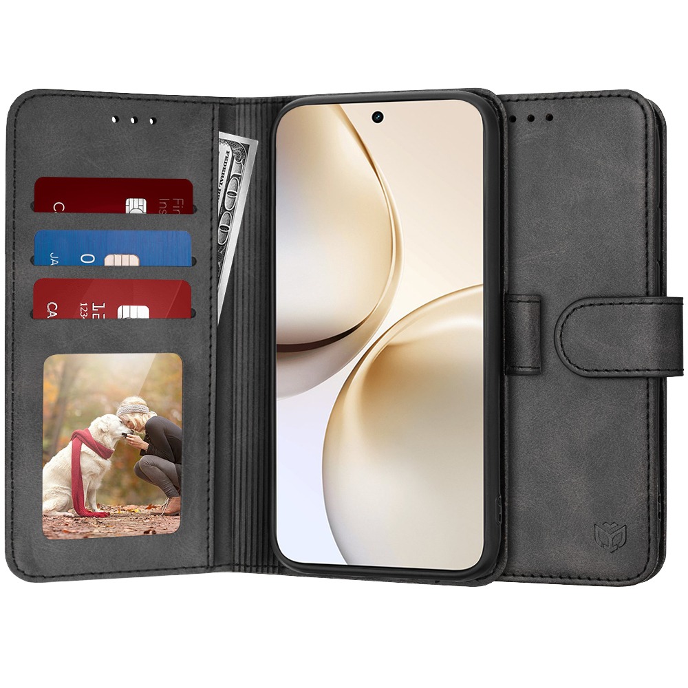 Nyitható tok Techsuit "Diary Book" Realme 14 Pro Plus készülékekhez - fekete