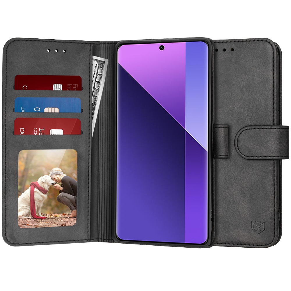 Nyitható tok Techsuit "Diary Book" Xiaomi Redmi Note 13 Pro Plus 5G készülékekhez - fekete