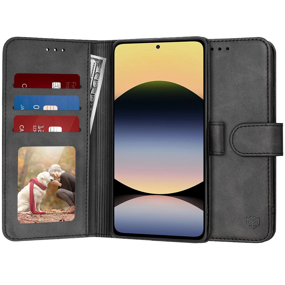 Nyitható tok Techsuit "Diary Book" Xiaomi Redmi Note 14 5G készülékekhez - fekete